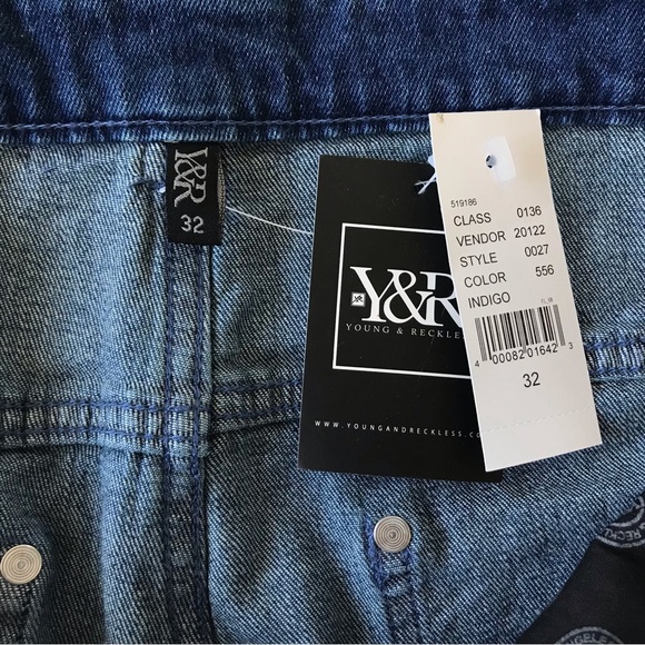 Young & Reckless // Men’s Acid Wash Patchwork Jeans - Picture 3 of 4